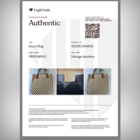 Gucci Brown/Beige GG Canvas Tote with Bamboo-Style Handles - Picture 12 of 13